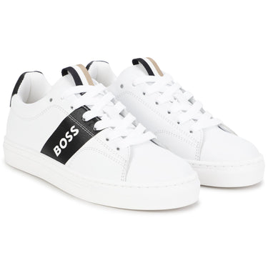 Tenis BOSS blancos para niños y adolescentes